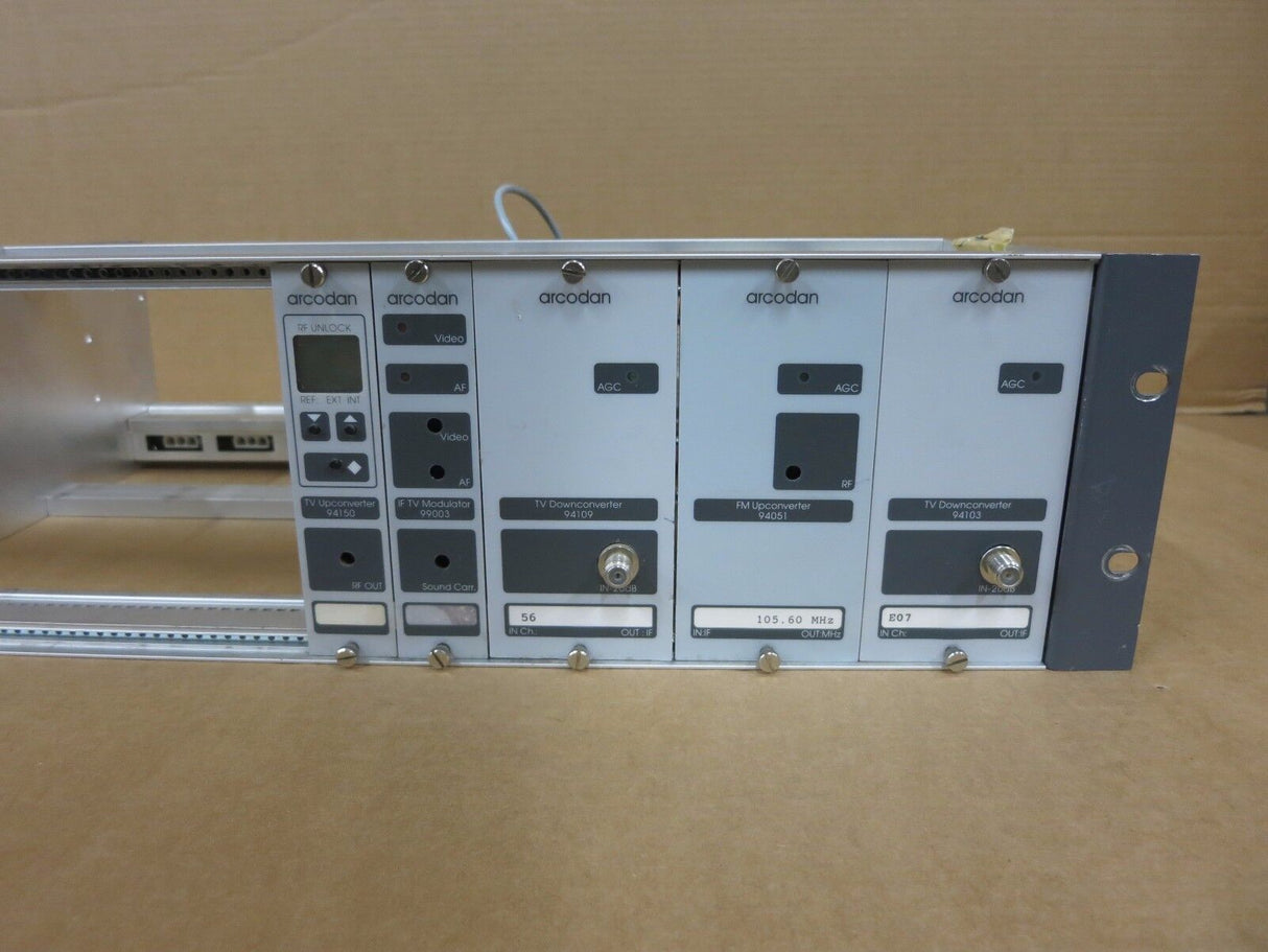 Arcodan 5 x Modules & Chassis For Mount In 19" IF TV Modulator FM Up Converter