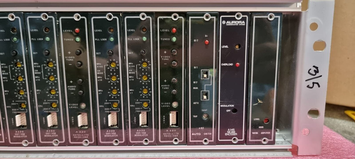 Aurora Communications Systems Chassis & 13 x Modulators A320, A181, A330, A510