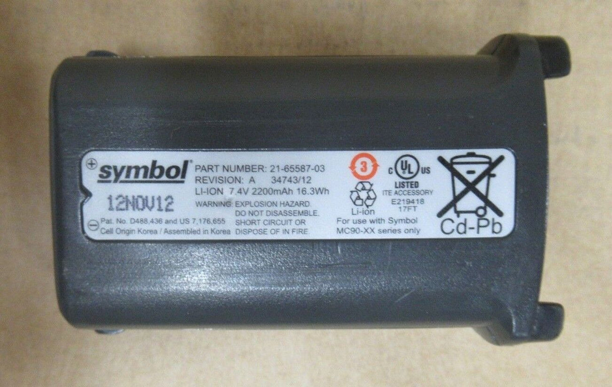 Symbol original 21-65587-03 7.4V 2200mAh 16.3Wh Battery For MC9000 Series