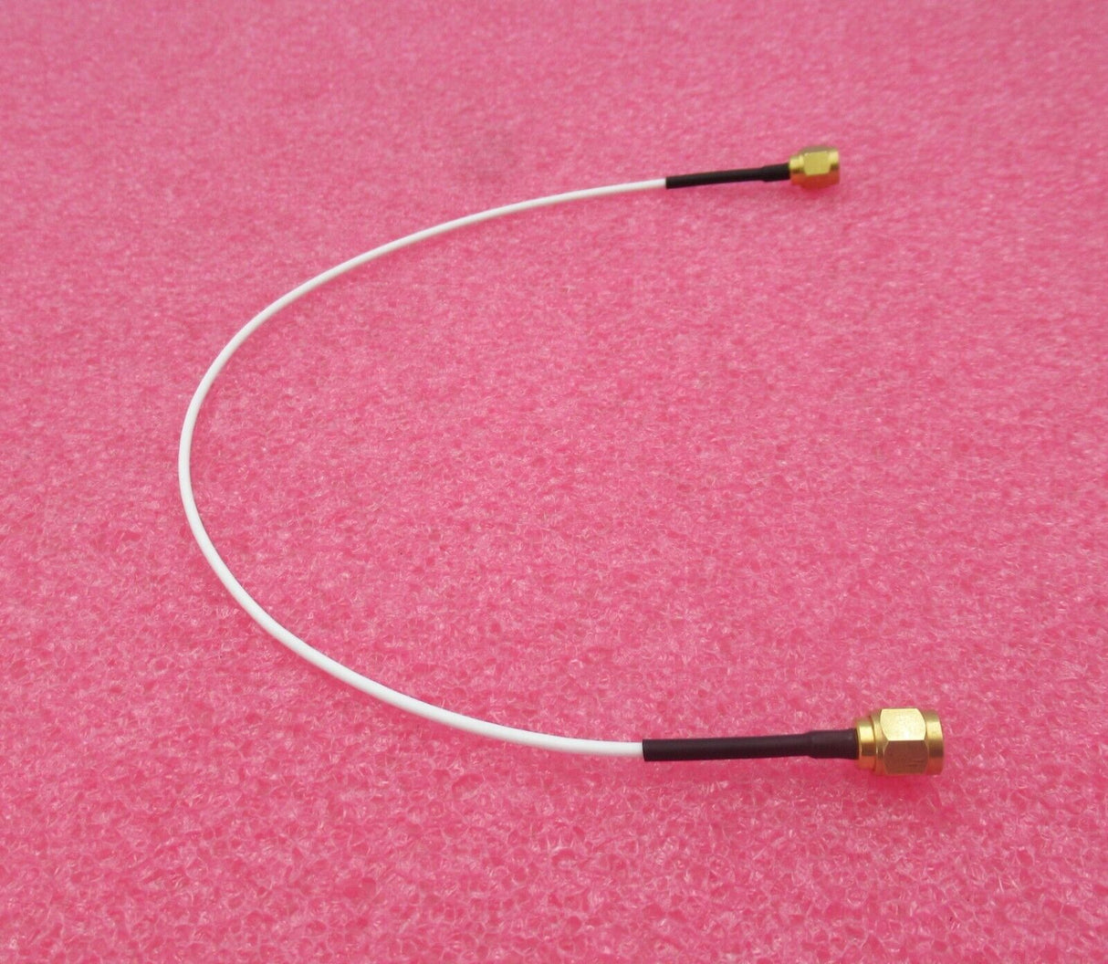 SMA Male Straight To SMA Male Straight 300mm White Coaxial RF Cable