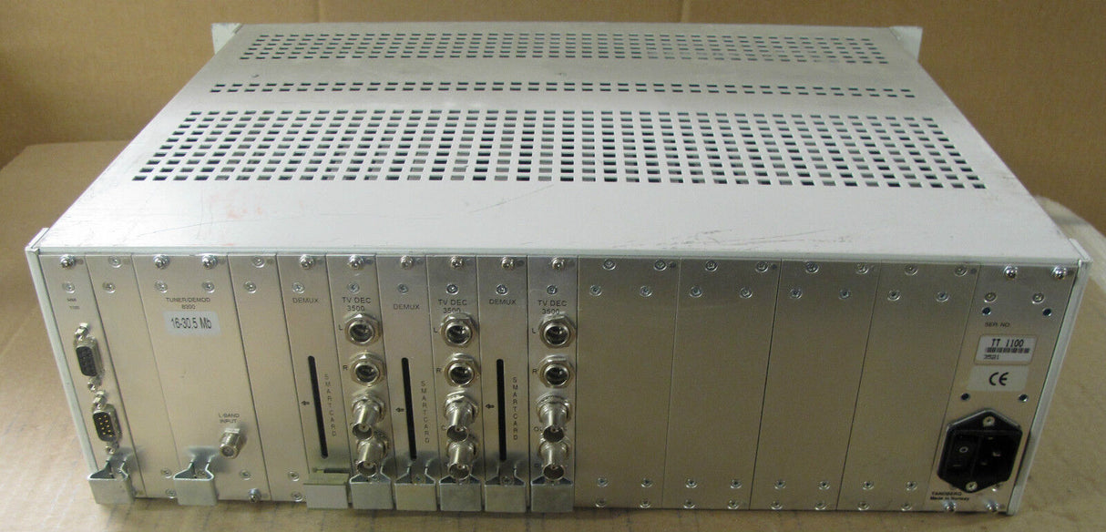 Tandberg TT1100 MPEG2 DVB Professional Multi-Channel Decoder Tuner/Demod 8300