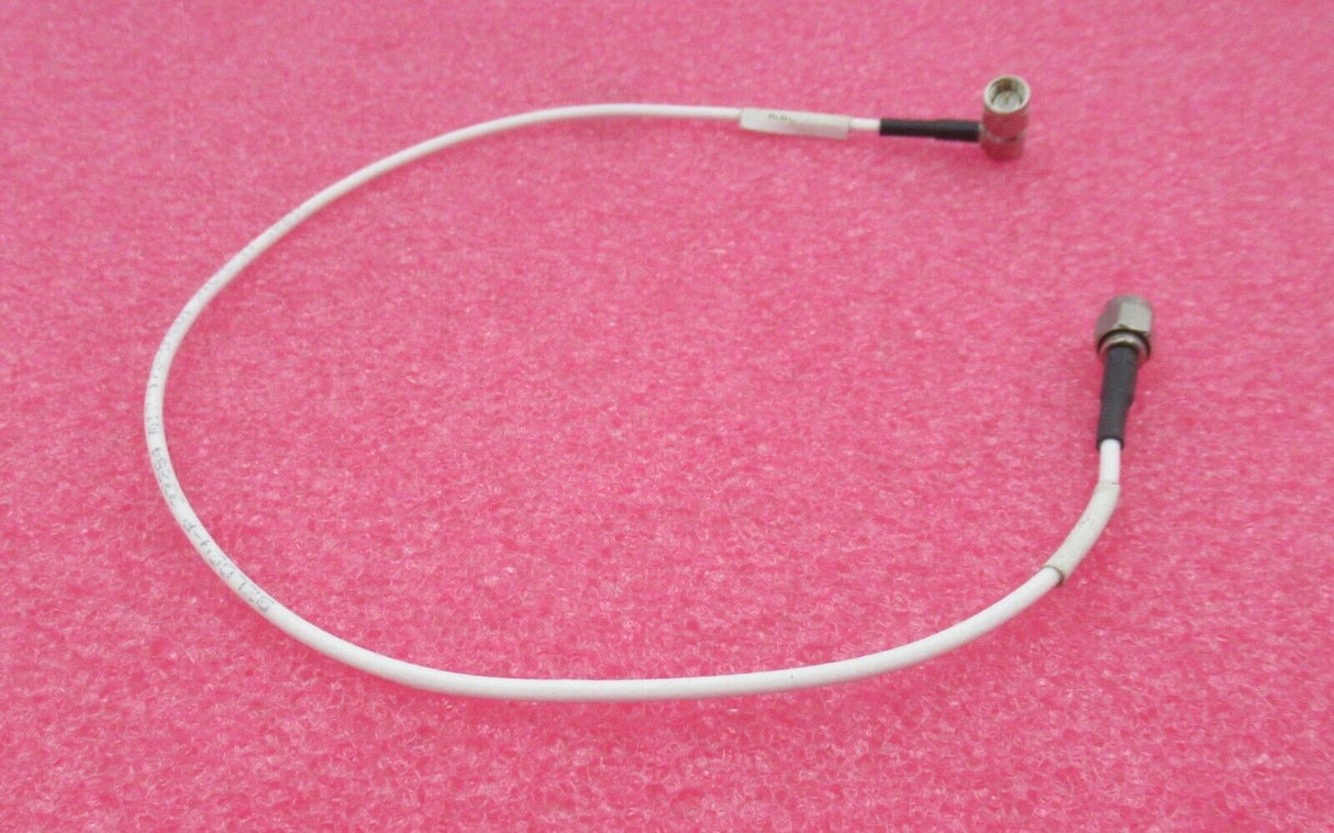 SMA Plug Male Straight To SMA Plug Male Right Angle 0.4M White Coaxial RF Cable
