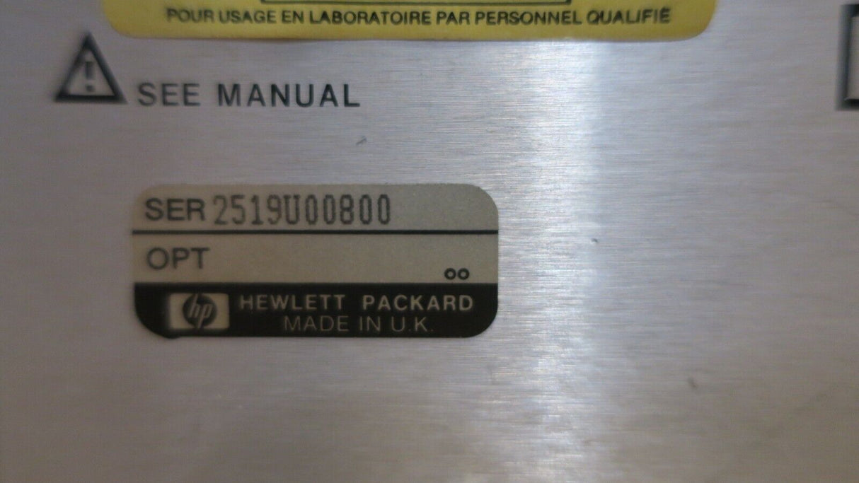 HP Agilent 3785A PCM/TDM Jitter Generator & Receiver 48Hz - 66Hz 220V