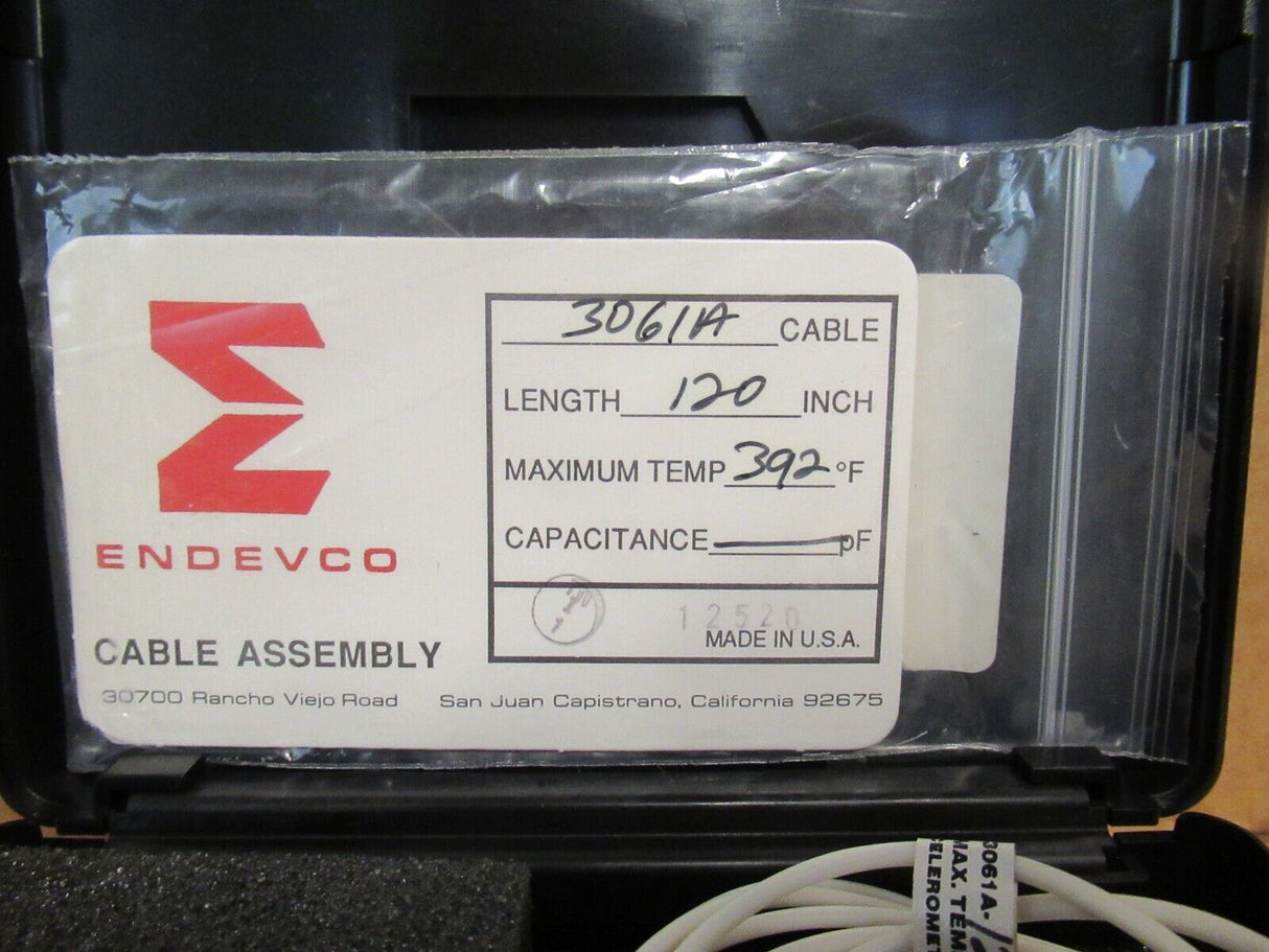 Endevco Model 2256A Isotron Accelerometer + 3061A Cable For Vibration Sensor