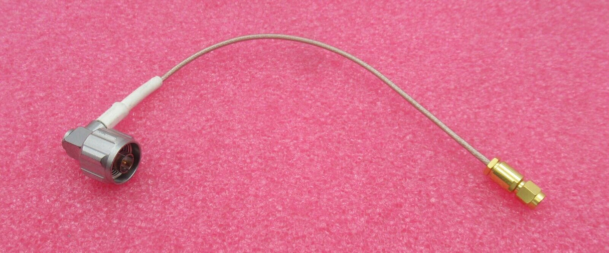 N Plug Male Right Angle To SMA Male Straight 250MM Brown Coaxial RF Cable