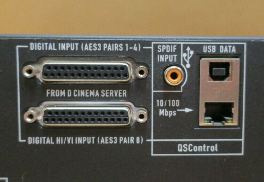 QSC DCP 100 Digital Cinema Processor Booth Monitor Crossover EQ DSP Rackmount
