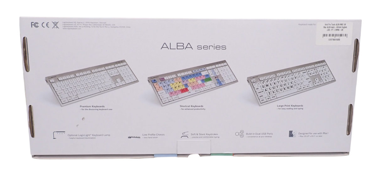 New LogicKeyboard Avid Pro Tools ALBA QWERTY Wired Mac UK keyboard LKBPTCWMU3