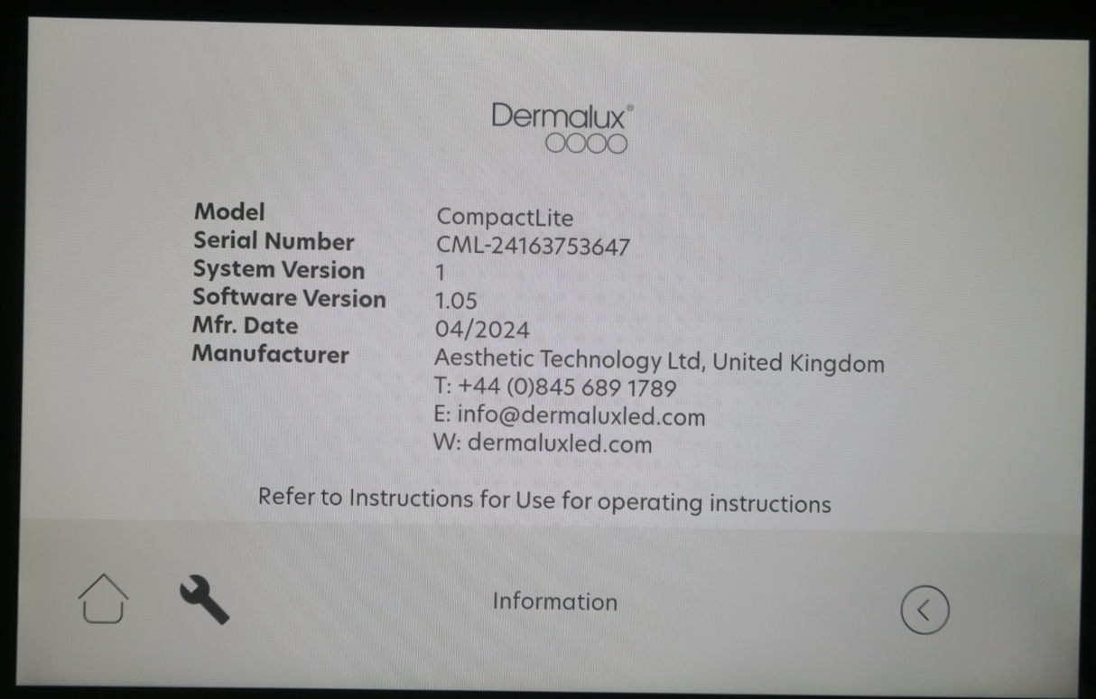 2024 Dermalux Compact Lite TriWave MD 415nm 633nm 830nm Phototherapy Unit LED9