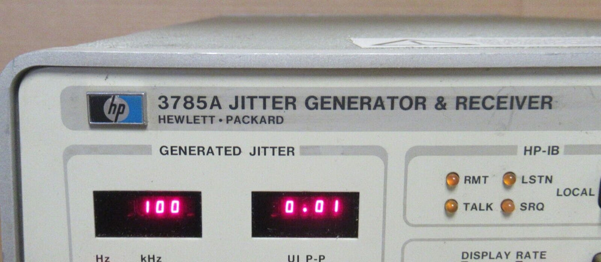 HP Agilent 3785A PCM/TDM Jitter Generator & Receiver With Options 061 W30