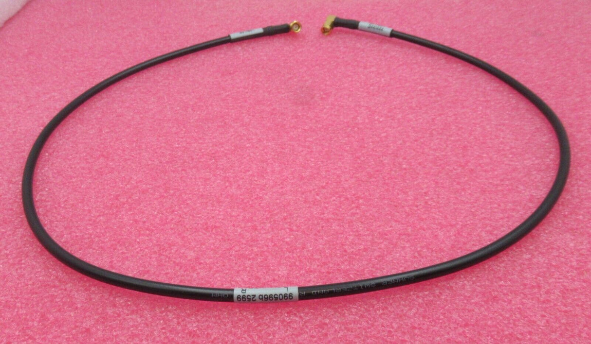 Huber & Suhner 990596B RF Coaxial Cable 85cm SMA Male Right Angle to Right Angle