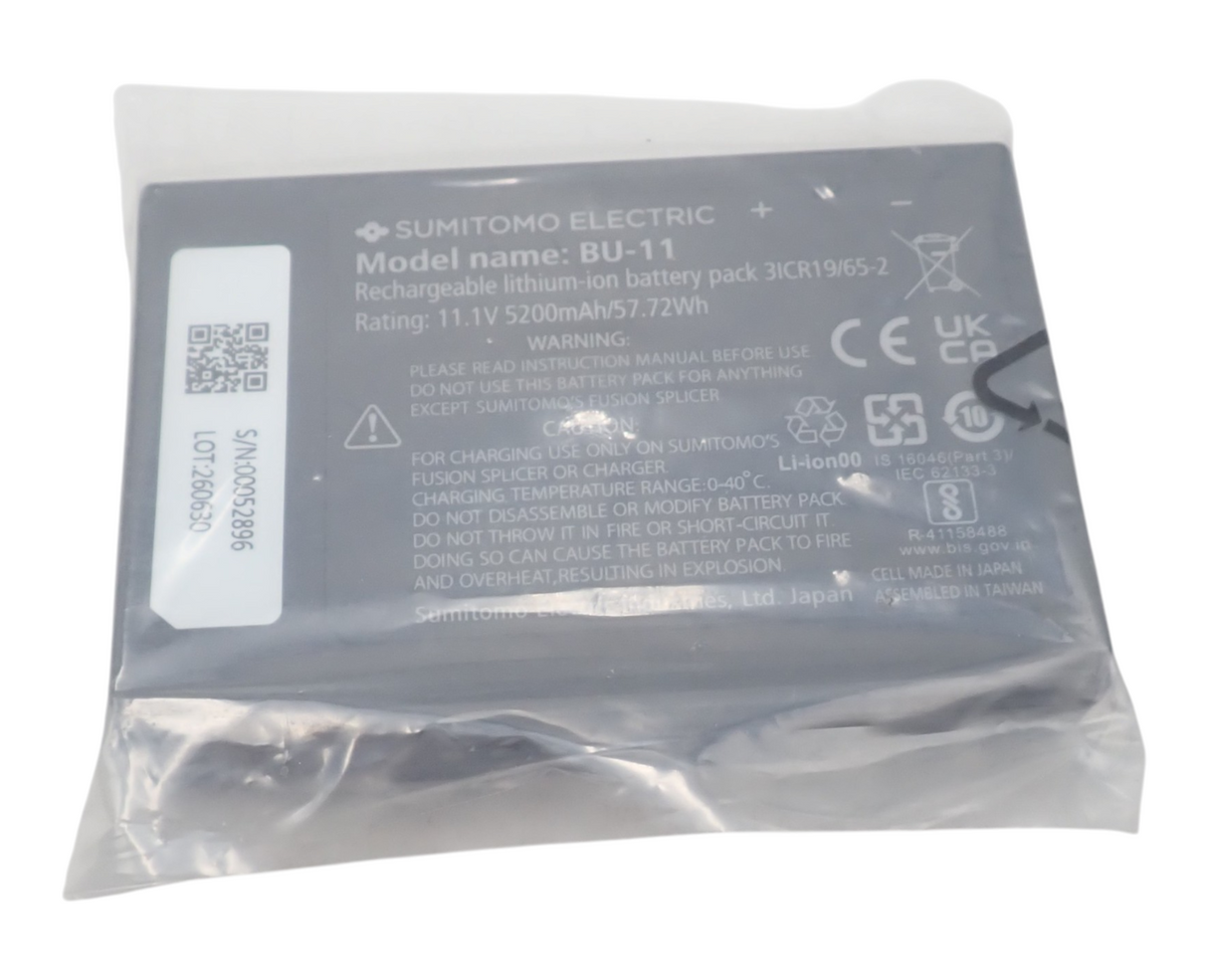 New Sumitomo BU 11 Li ion Battery Pack 4600mAh 57.72Wh 11.1V For Fusion Splicers0