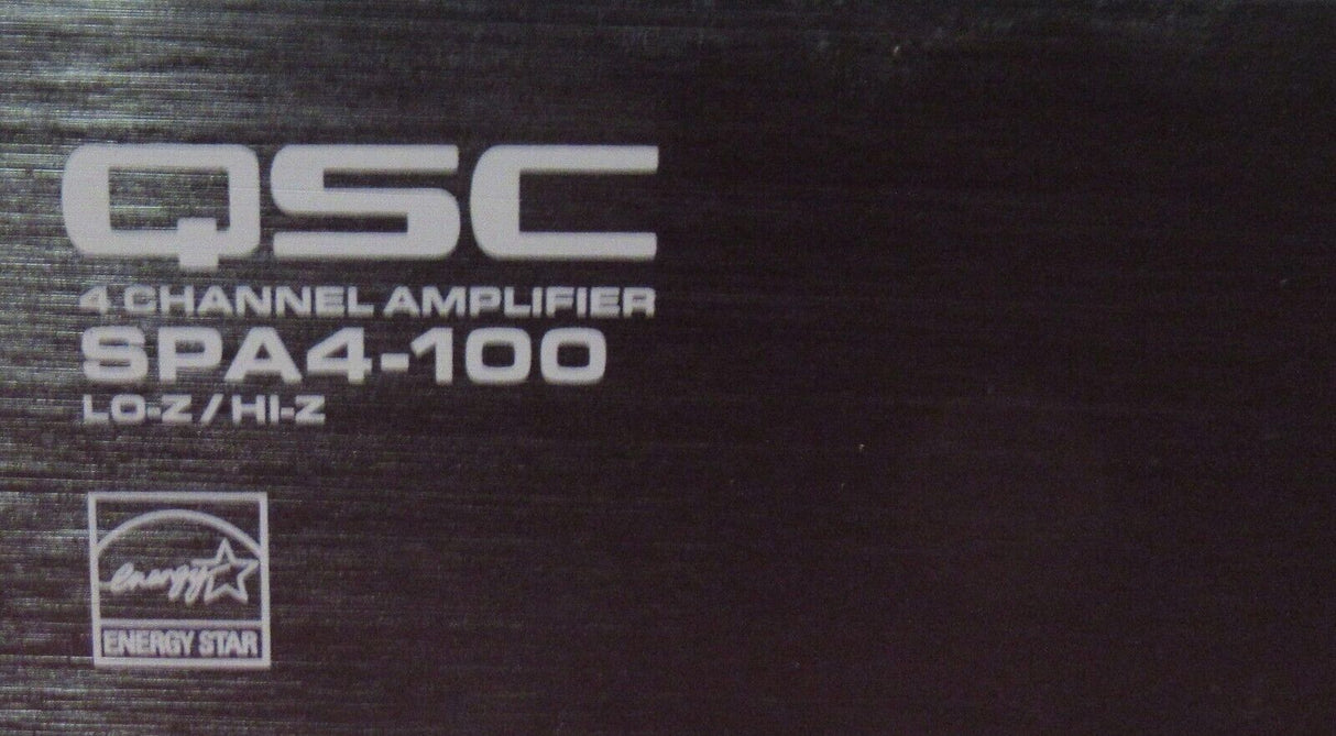 QSC SPA4-100 Four-Channel 400W Low-Z / High-Z Amplifier For The Q-SYS Platform