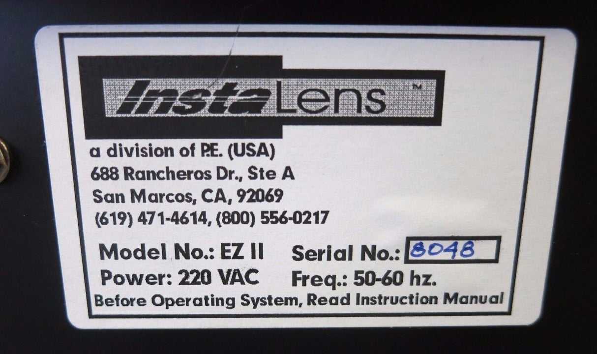 InstaLens EZII Dicon Lens Glasses Wafer System Eye Opticians Ophthalmology