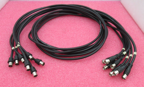 Konvolut 7 x F-Stecker Stecker auf TV-Antenne Buchse 1,5 m schwarz HF-Koaxialkabel
