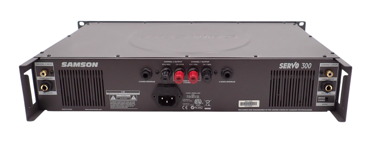 Samson Servo 300 2 Channel 150W Studio Power Amplifier 2U Rackmount7