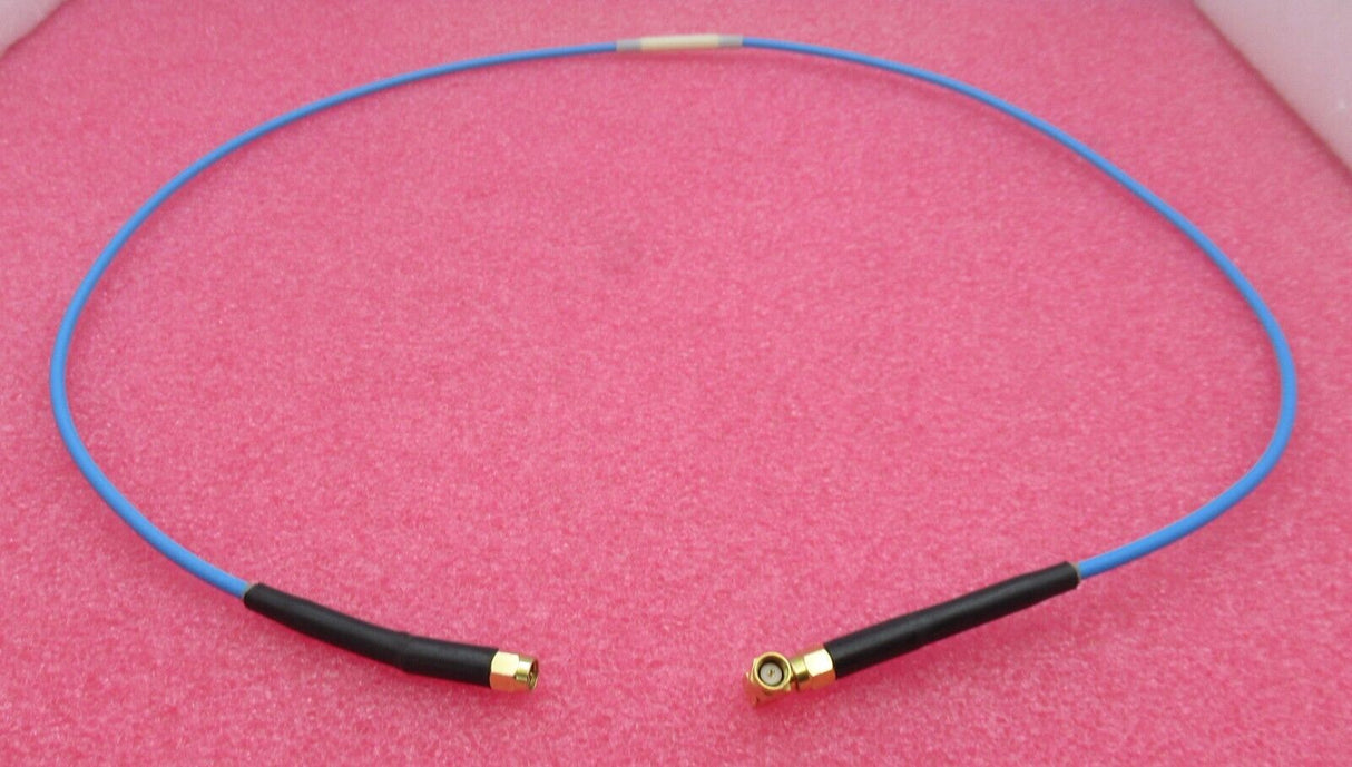 SMA Plug Male Straight To SMA Plug Male Right-Angle 1M Blue Coaxial RF Cable