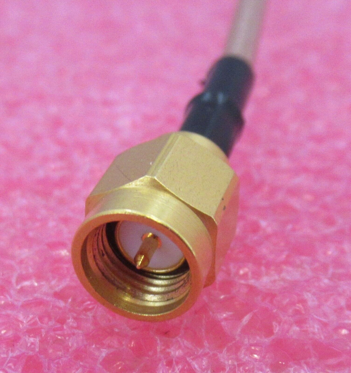 SMA Plug Male Right Angle To SMA Plug Male Straight 320MM Brown Coaxial RF Cable