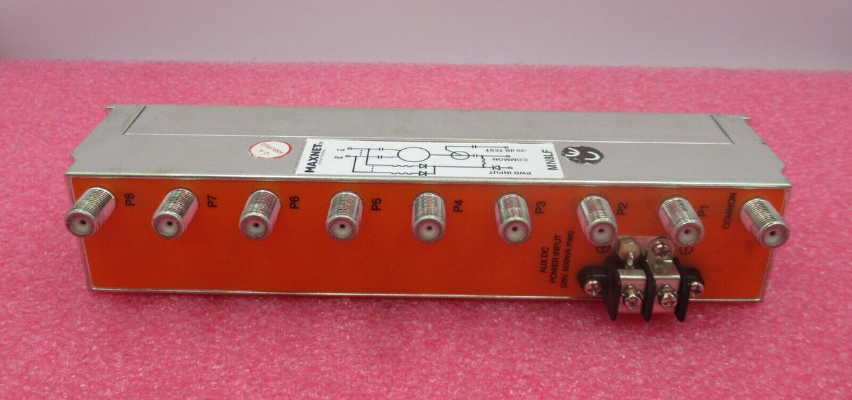 Maxnet MN8LF 8 Way L Band Splitter With Auxiliary Module