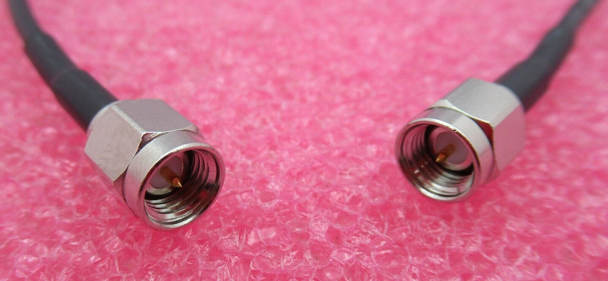 SMA Plug Male Straight To SMA Plug Male Straight 30cm Black Coaxial RF Cable