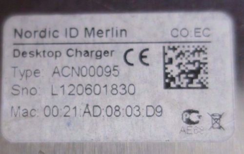 Nordic ID Merlin Mobile Computer HTE00031 Scanner HT B CD UHF Laser WLAN + Dock