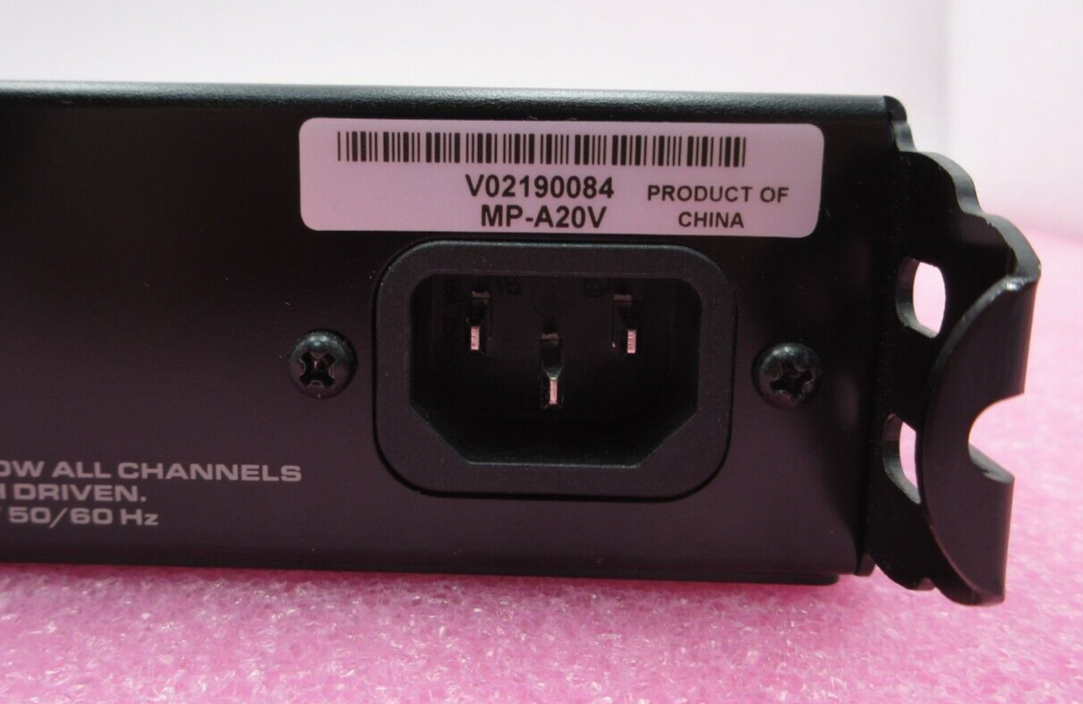 QSC MP-A20V 2 Channel 200W Per Channel 70V 100V 4, 8 ohms LO-Z/HI-Z Amplifier