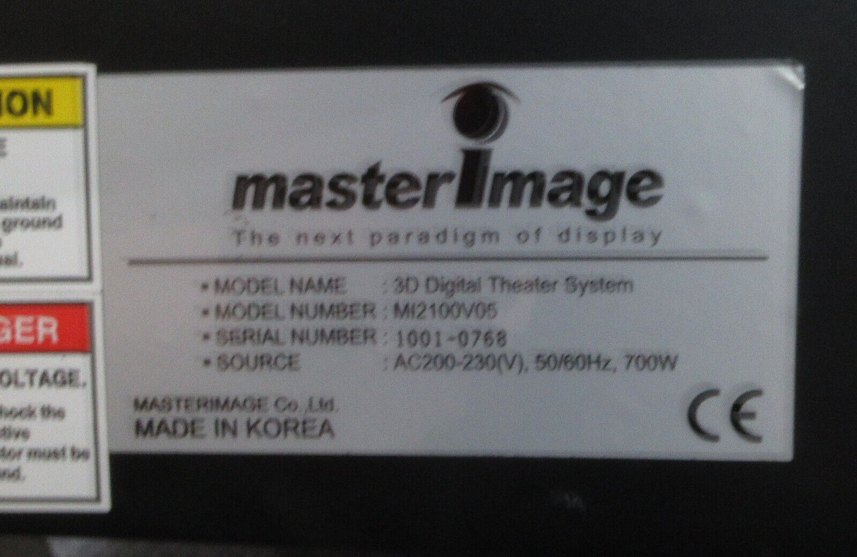 Master Image MI-2100 Stereoscopic 3D Digital Theatre System MI2100V05