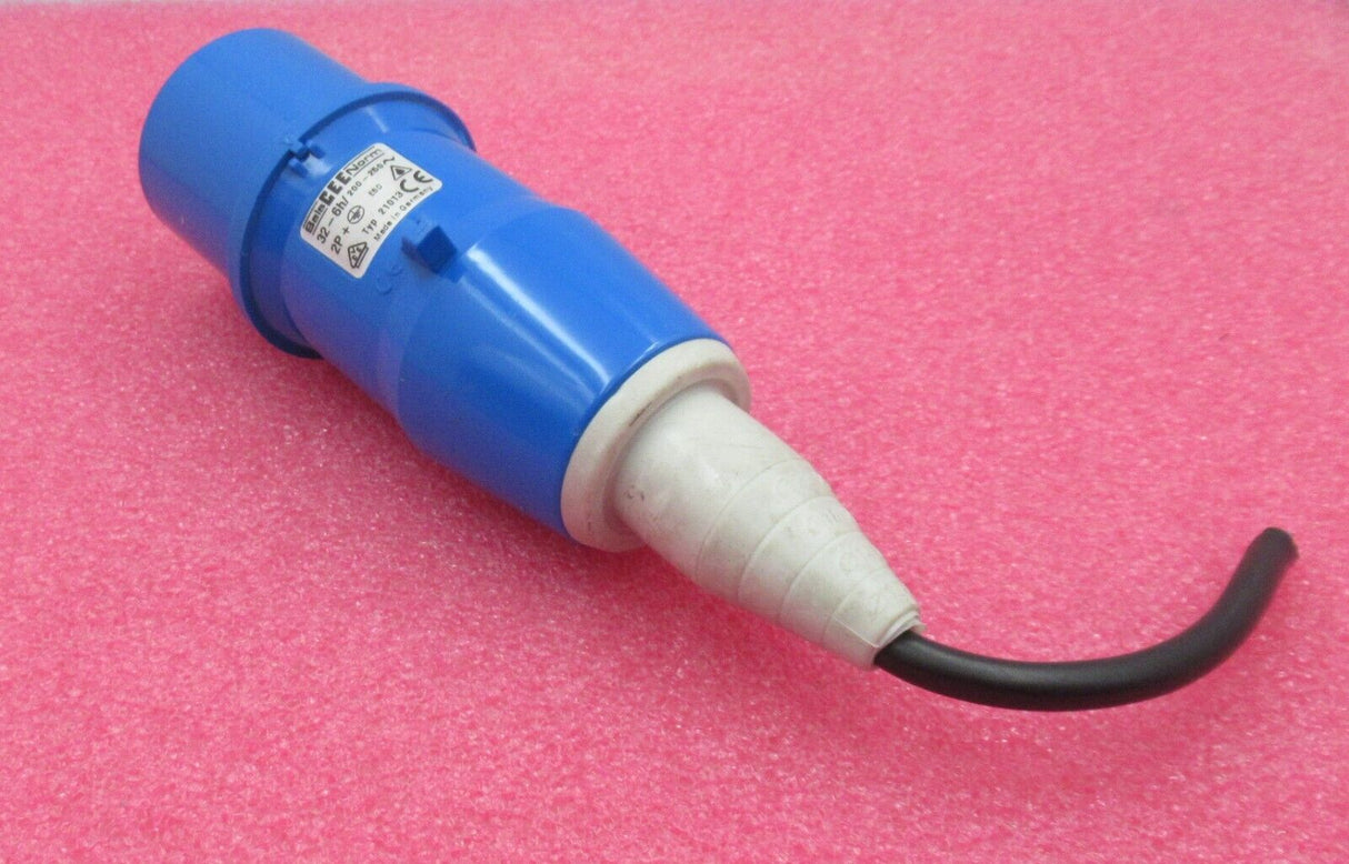 Bals CEE Norm 3 polig 240v Stecker Steckeroberteil IP44 Blau Typ 21013