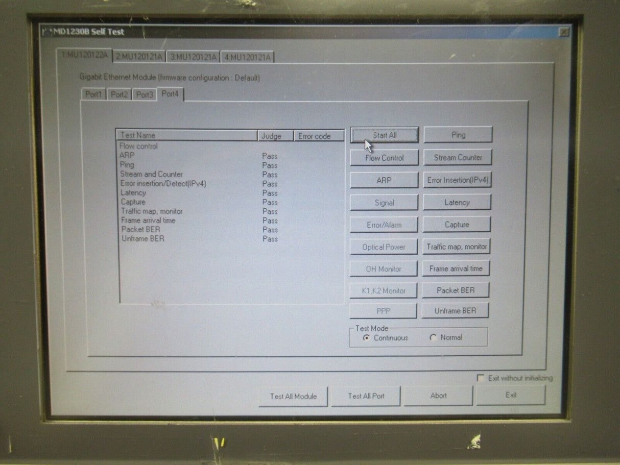 Anritsu Data Quality Analyzer MD1230B 3 x MU120121A 1 x MU120122A Modules