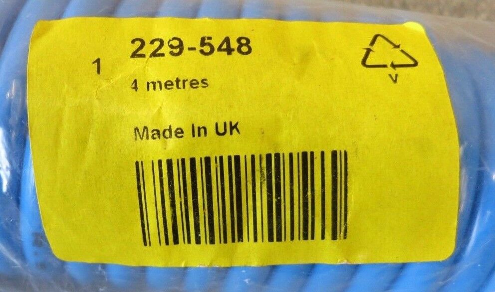 NEW RS Pro 229-548 Blue 4m Long Self-Coiling 8mm Compressor Air Line Hose 5 bar