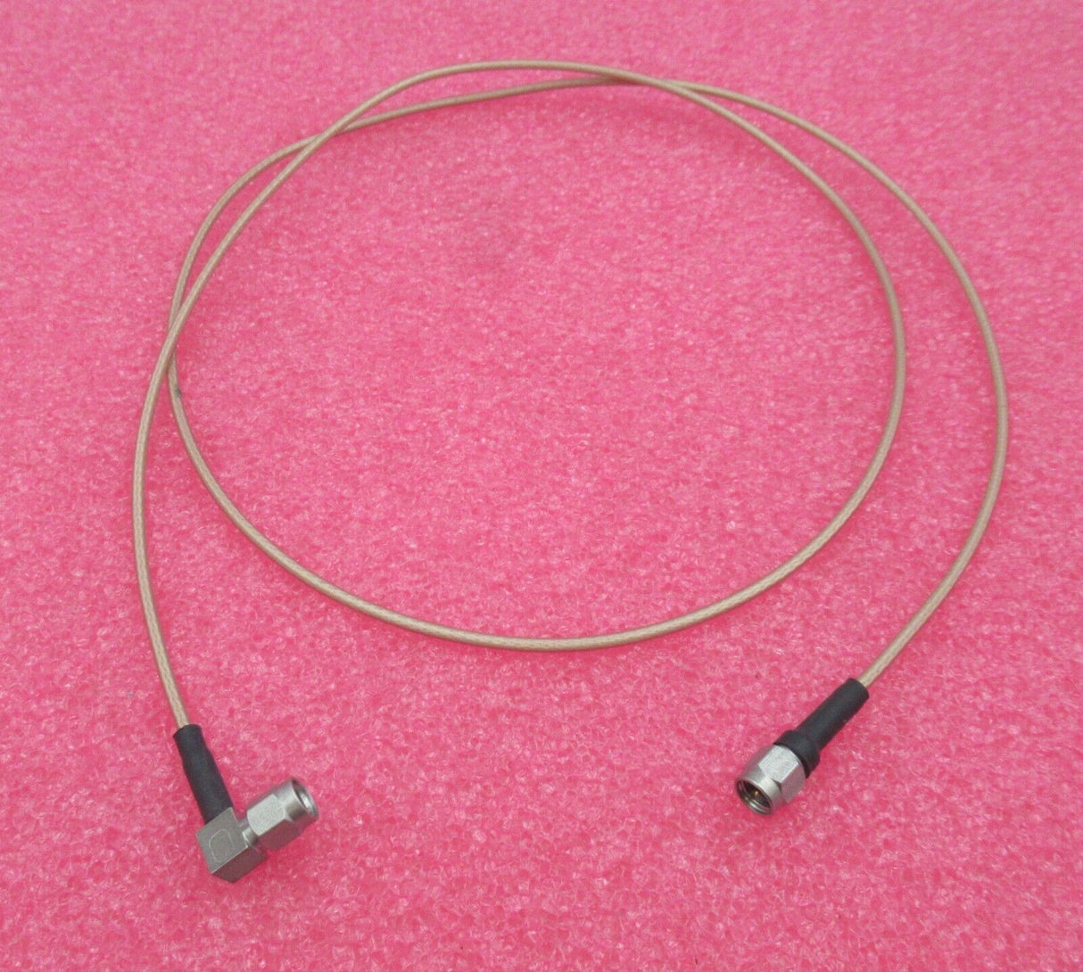 SMA Male Right Angle To SMA Male Straight 1M Brown Coaxial RF Cable