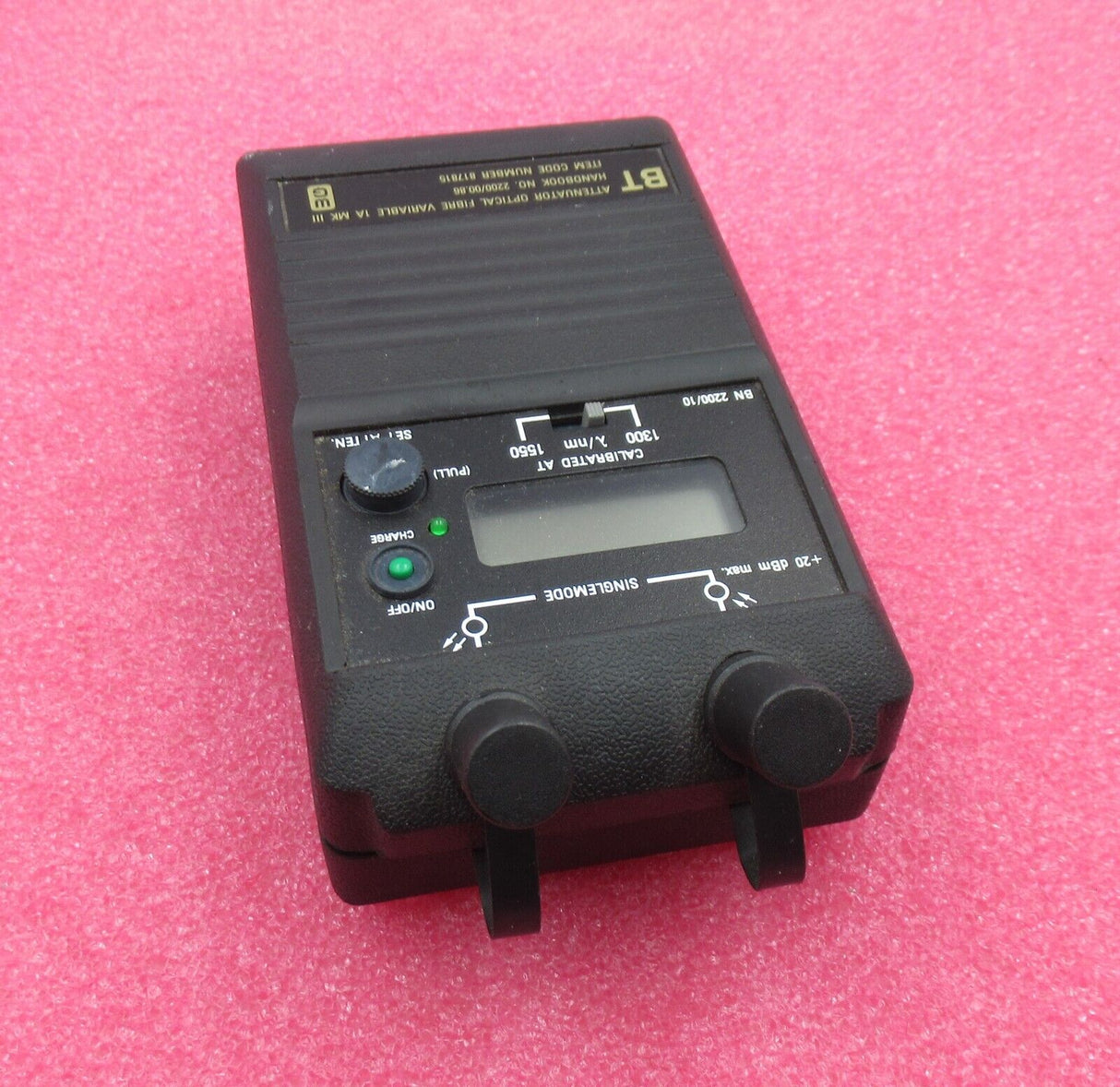 BT 817815 Attenuator Optical Fiber Variable 1A MK III 2200/00.89 BN2200/10