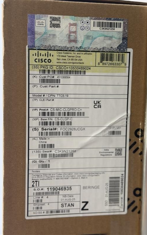 New Cisco CS MIC CLGPRO C Beamforming Conference PoE Ceiling Microphone Pro2