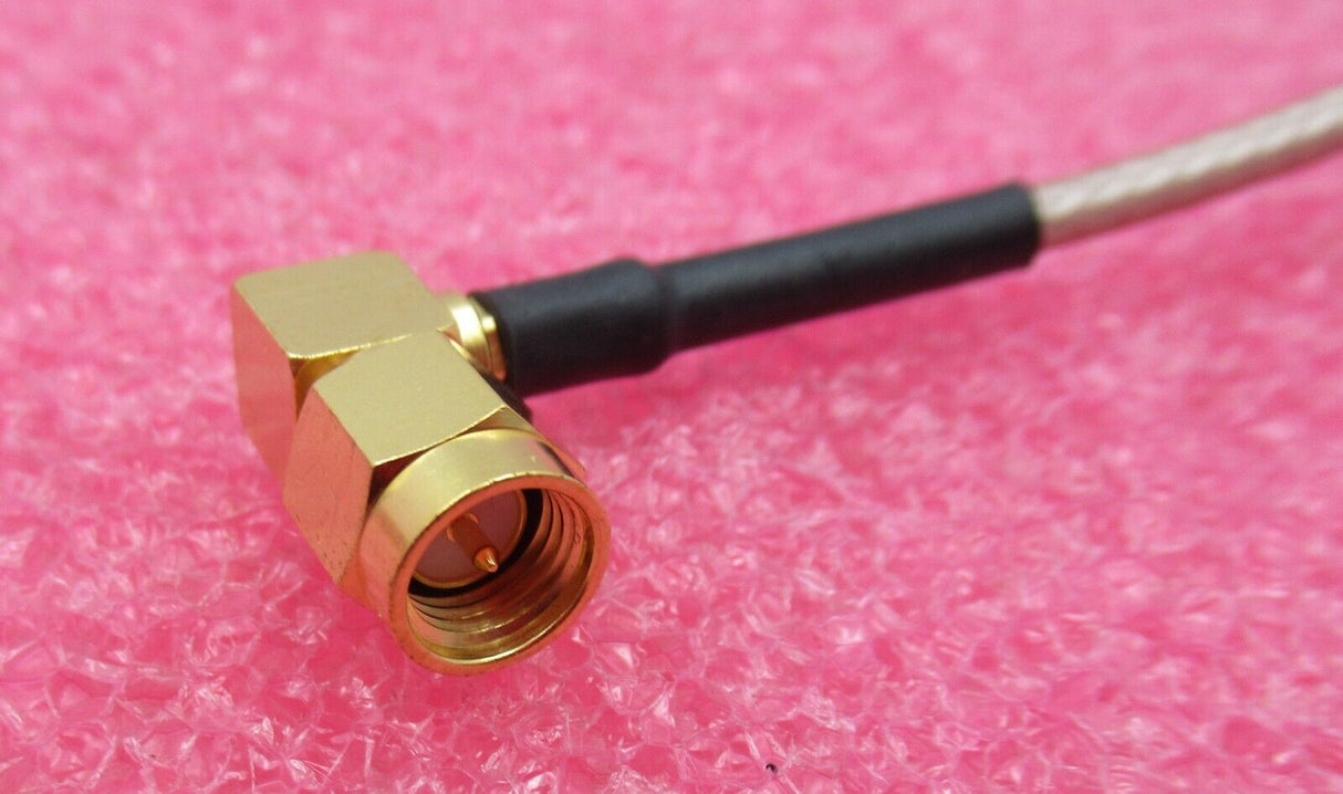 SMA Male Right Angle To SMA Male Right Angle 600mm Brown Coaxial RF Cable