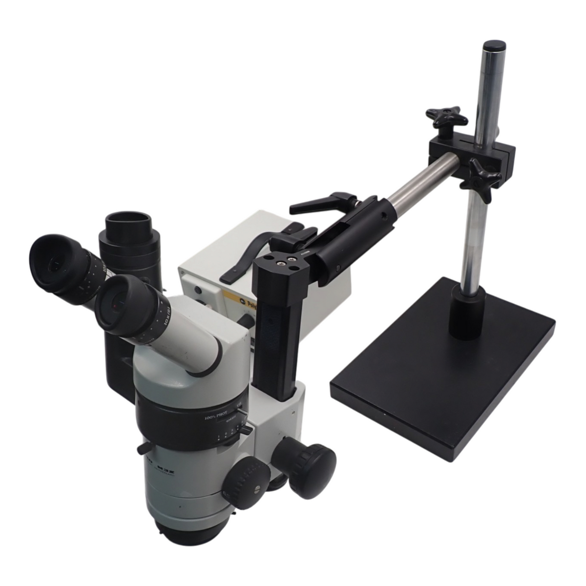 Heerbrugg Wild M3Z StereoZoom Microscope W/ Polytec 20801 20 Light Source+ Stand2