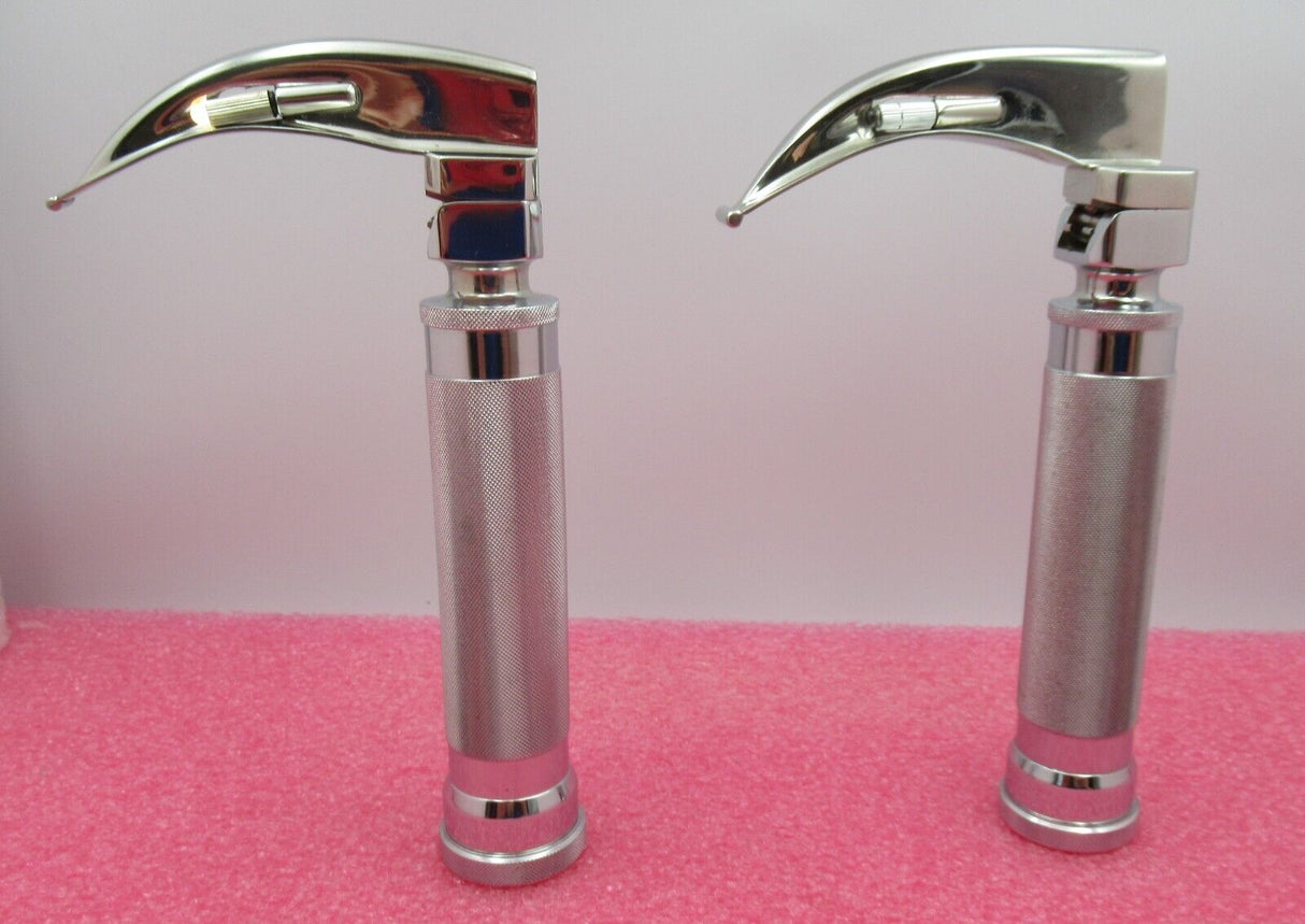 2 x Laryngoscope MacIntosh With 6 Curved Mac Fiber Optic blades Attachments