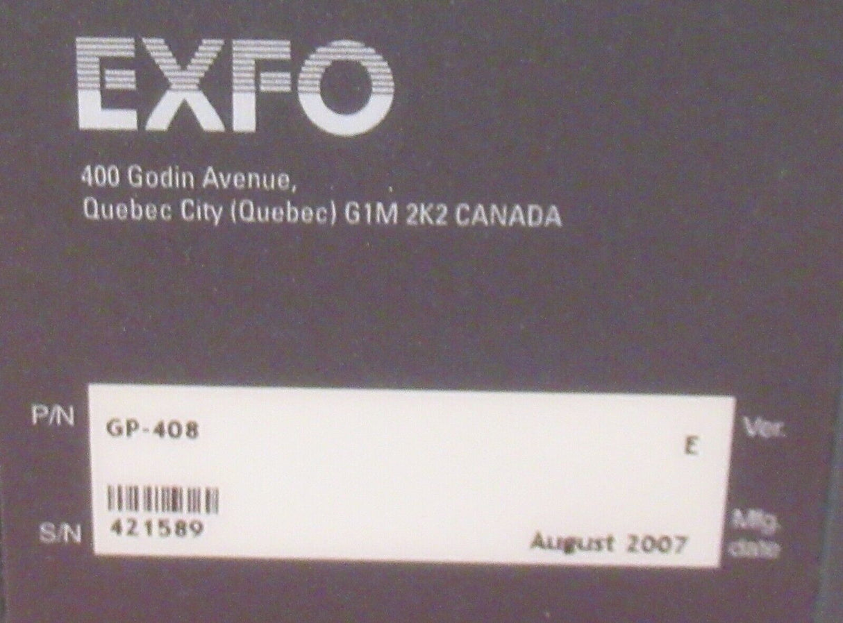 EXFO FTB-400 Universal Test System GP-408 FTB-8120NG SONET/SDH Blazer