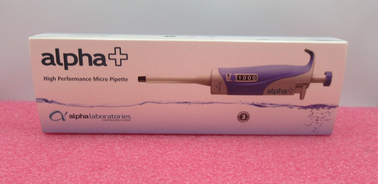 New Alpha+ APV100000 Pipette Manual Single Channel 1000-10000√∞l Variable Volume