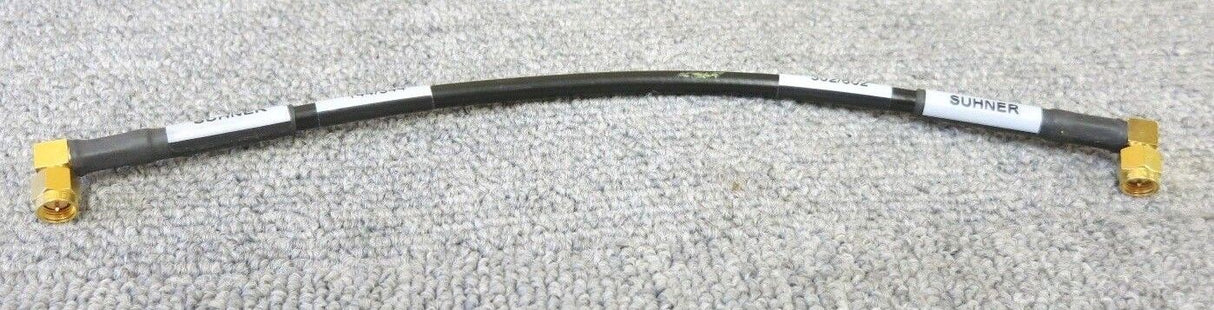 Huber & Suhner 990602D RF Coaxial Cable 25cm SMA Male Right Angle to Right Angle