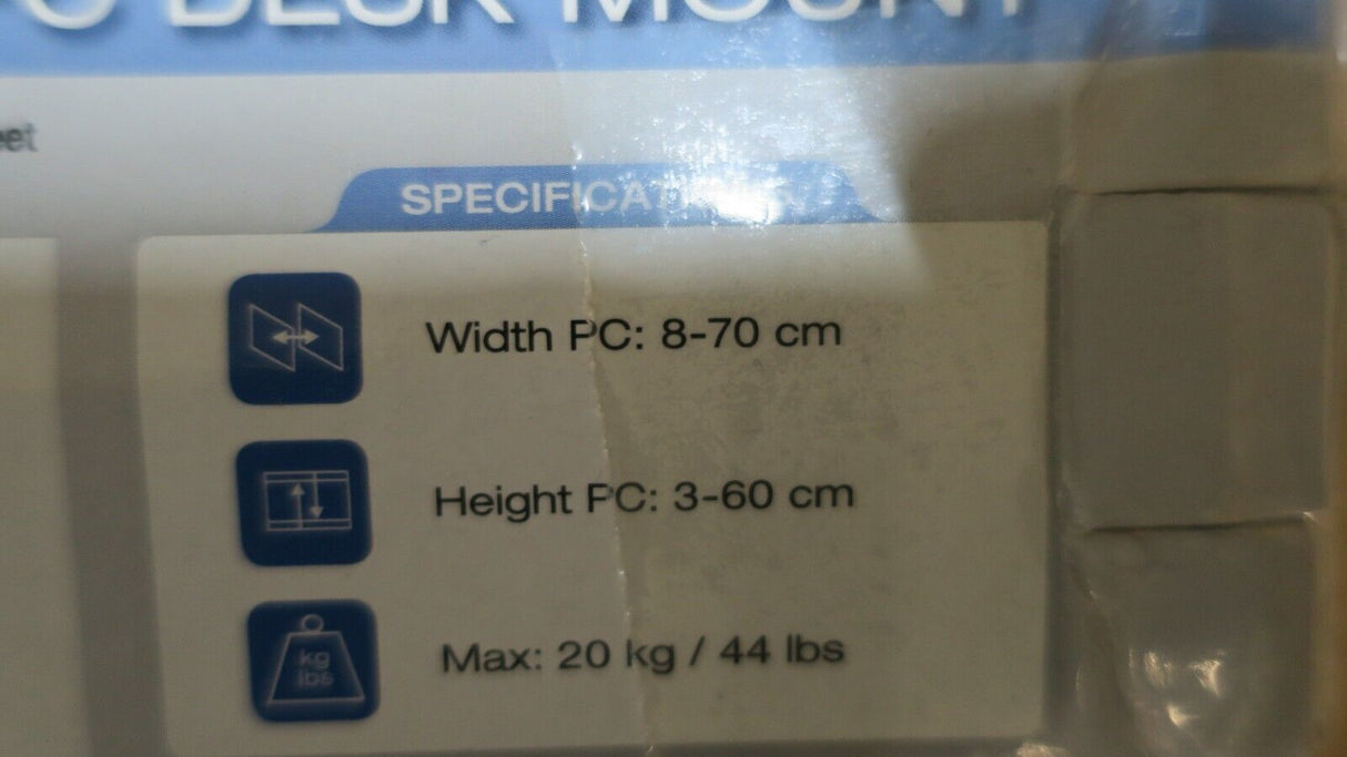 Newstar CPU-D025BLACK Under Desk PC Mount Height 3-6CM Width 8-70CM