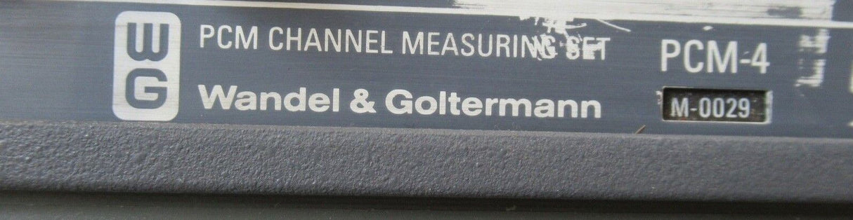 Wandel & Goltermann PCM-4 E1 PCM Digital Multiplexer Channel Measuring Set