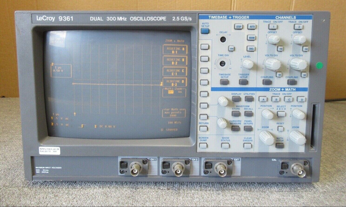 LeCroy 9361 Dual Stand Alone Digital Oscilloscope 300MHz 2.5GS/s