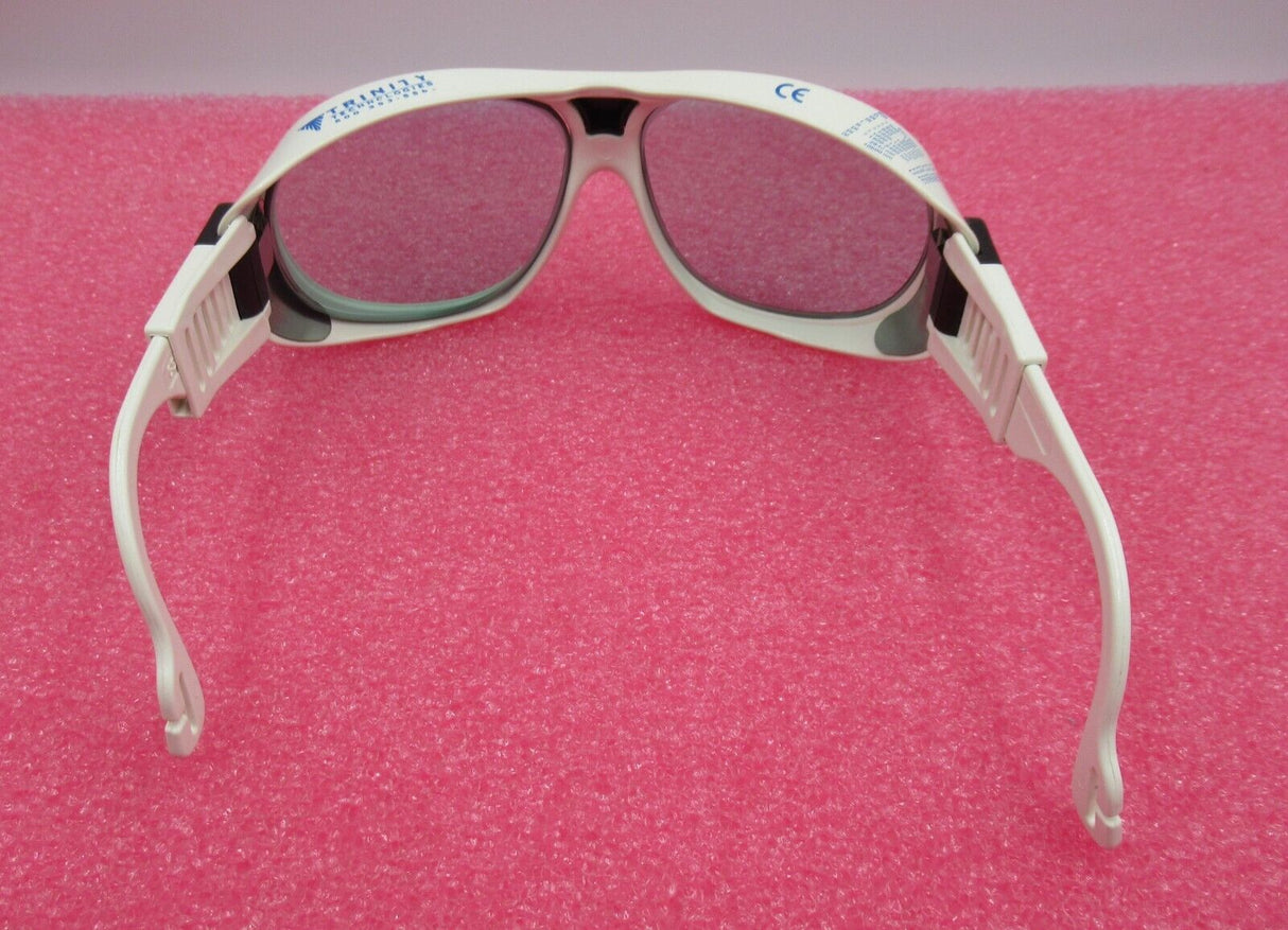 Trinity Operator Laser Safety Glasses White PPE Light Blue Lens Eyewear