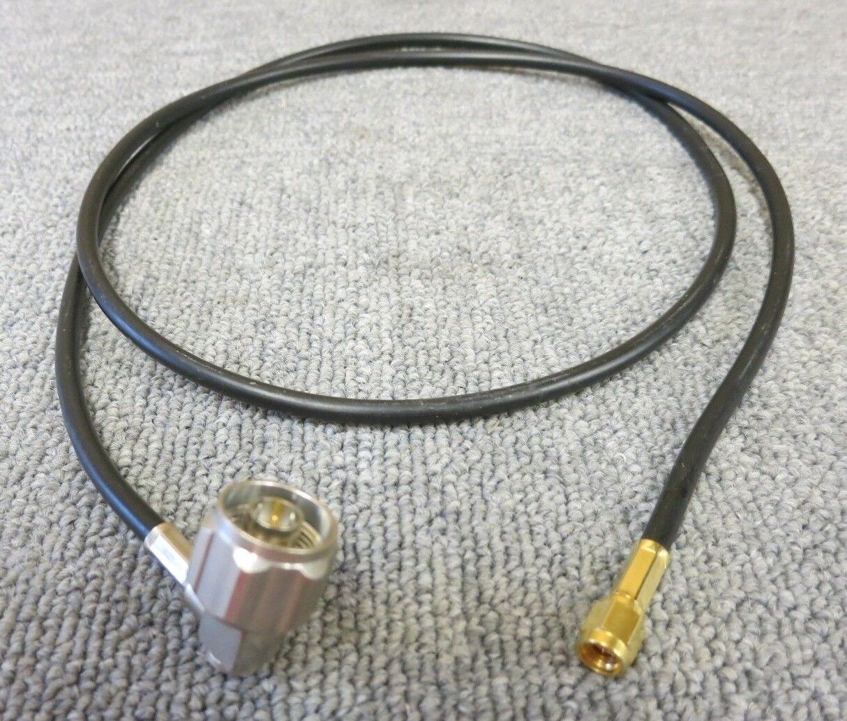 SMA Plug Male Straight To N Plug Male Right-Angle 1.1M Black Coaxial RF Cable