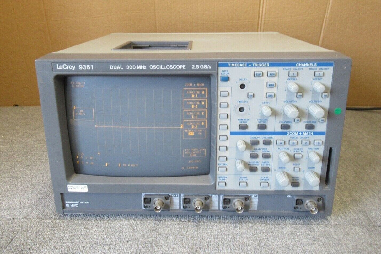 LeCroy 9361 Dual Stand Alone Digital Oscilloscope 300MHz 2.5GS/s