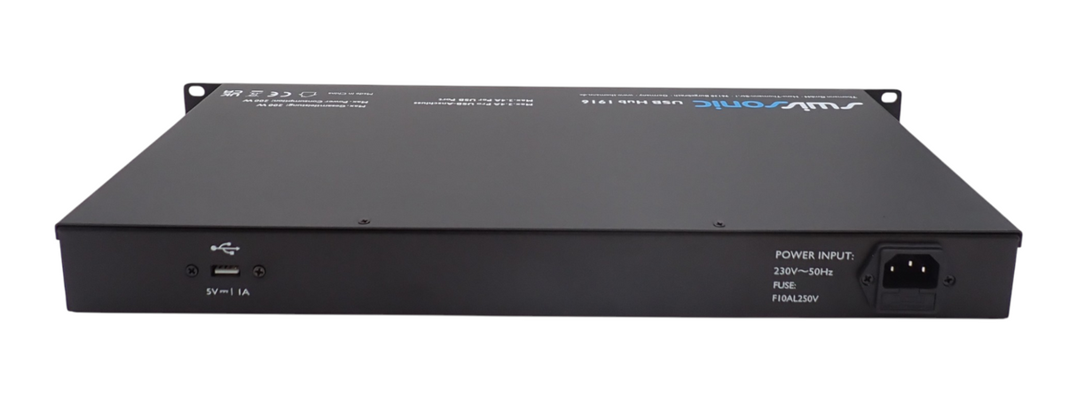 Swissonic USB Hub 1916 1U 19" 1x USB-B 3.0 And 16x USB-A 3.0 with status LED3