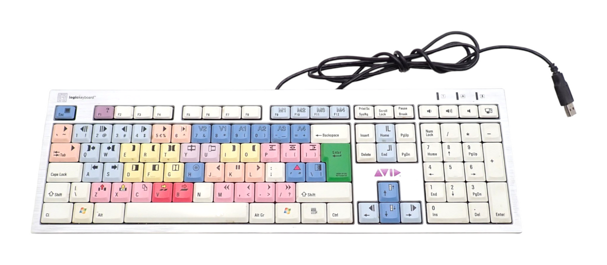 Logickeyboard Avid Video Media USB Composer UK QWERTY Keyboard LXHJME7596H0