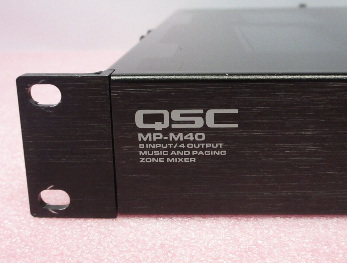 QSC MP-M40 8 Input / 4 Output Music and Paging Zone Mixer 1U Rackmount