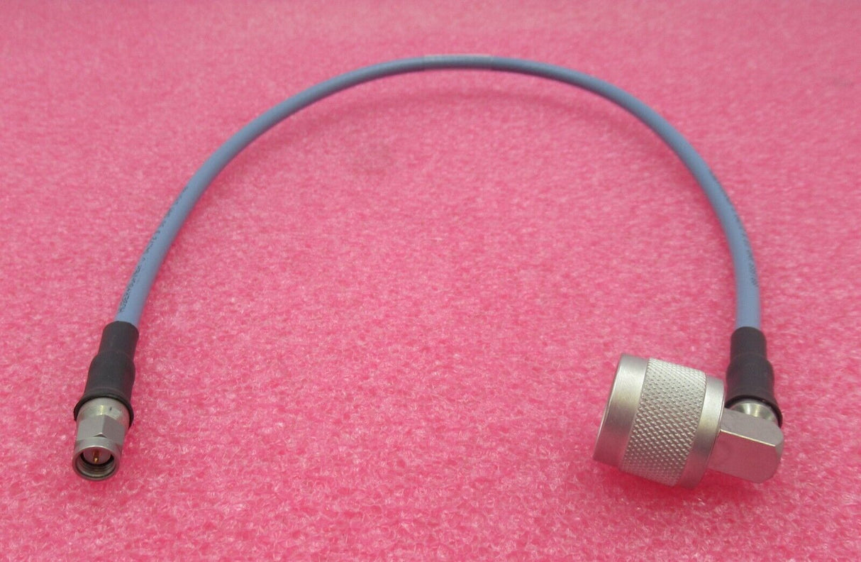 Huber & Suhner 30-09530-10/A SMA Male to N Male Right Angle 50CM Coaxial RF Cable