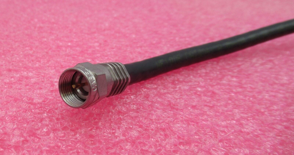 Job Lot 2 x F Connector Male To F Connector Male 2M/3M Black RF Coaxial Cable