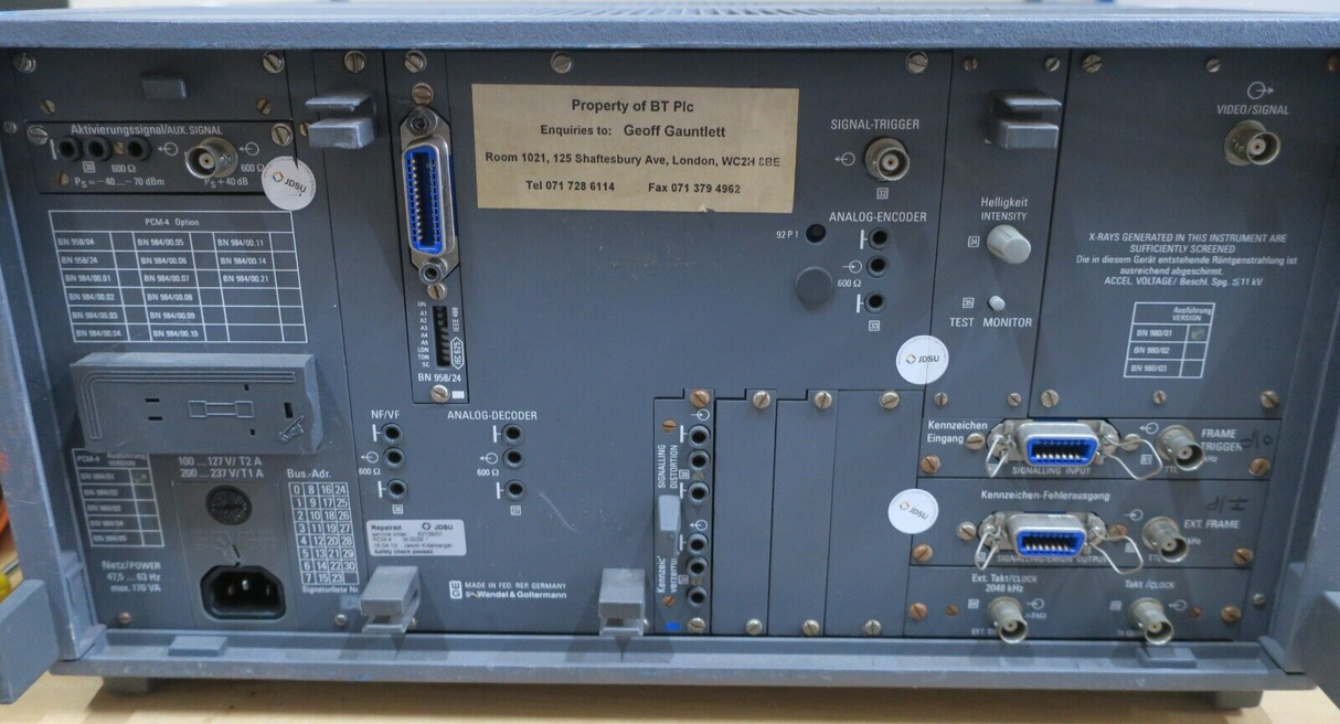 Wandel & Goltermann PCM-4 E1 PCM Digital Multiplexer Channel Measuring Set
